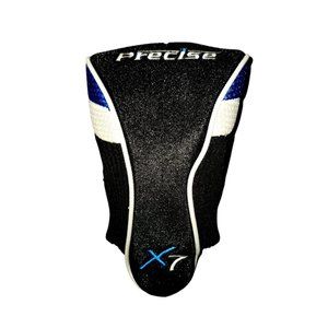 Precise X7 Golf Club Driver Headcover Head Cover Black White Blue EUC